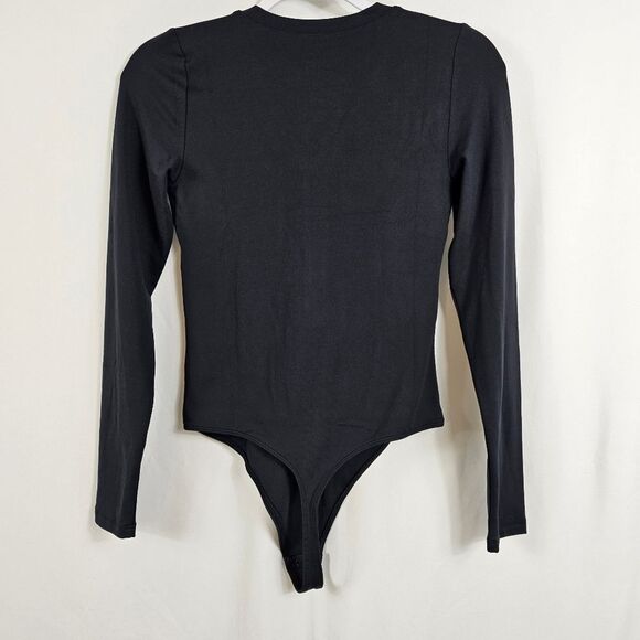 NWOT Aritzia Babaton Contour Henley Long Sleeve Bodysuit in Black - Size M - Picture 7 of 9
